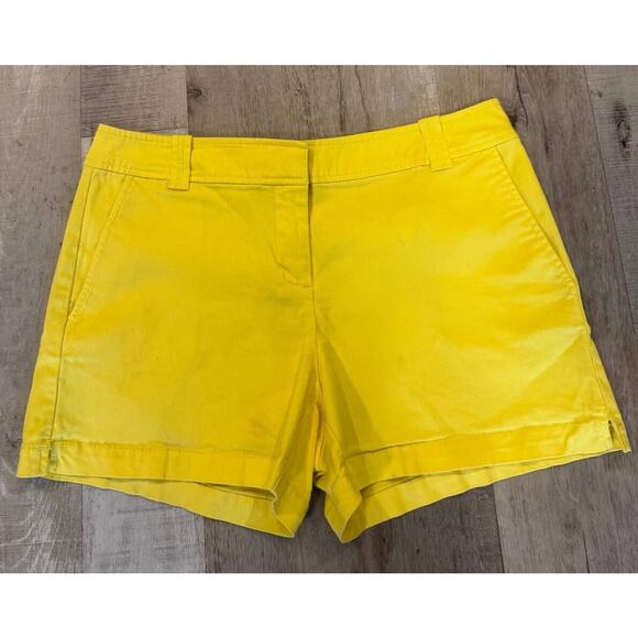 New York & Company Pants - New York & Company Shorts Womens Size 6 Yellow Slash Pockets Low Waist Comfort